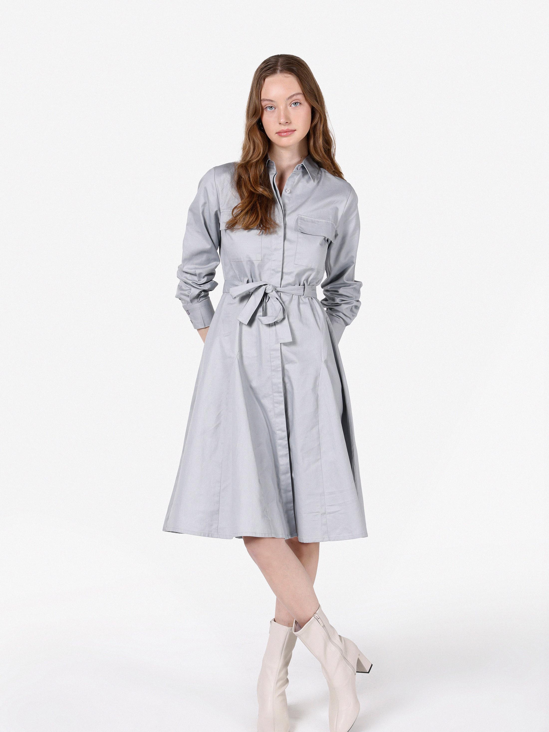 Сукня-сорочка міді осіння жіноча Colin's CL1071864GRA XS Gray від Rozetka на платформі USKIDKA Акція на Сукня-сорочка міді осіння жіноча Colin's CL1071864GRA XS Gray від Rozetka