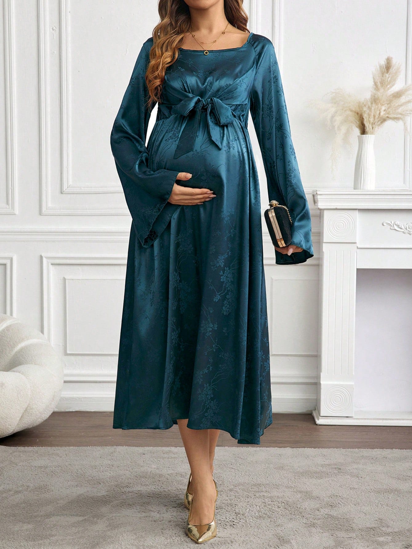 Сукня для вагітних осіння жіноча SHEIN GD-00213125 L Темно-зелена від Rozetka на платформі USKIDKA Акція на Сукня для вагітних осіння жіноча SHEIN GD-00213125 L Темно-зелена від Rozetka