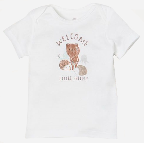 

Футболка H&M 0750480-0 74 см Белая