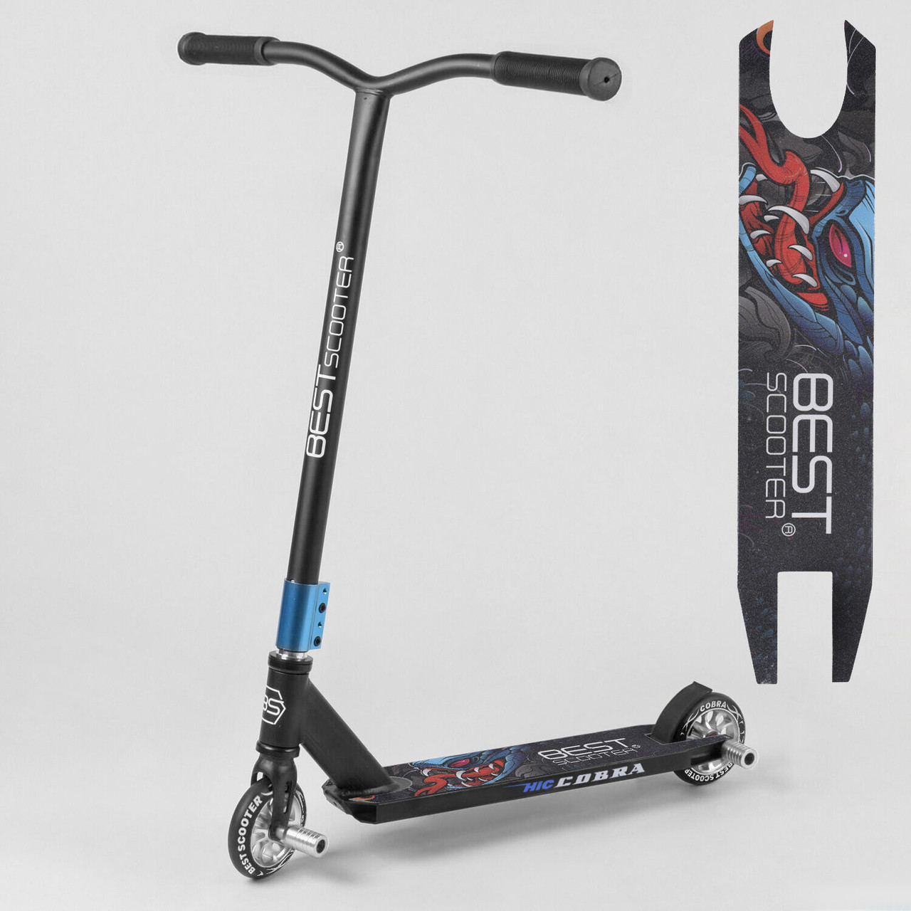 

Самокат BEST SCOOTER 57546 черный (диски металл, 2 пеги)
