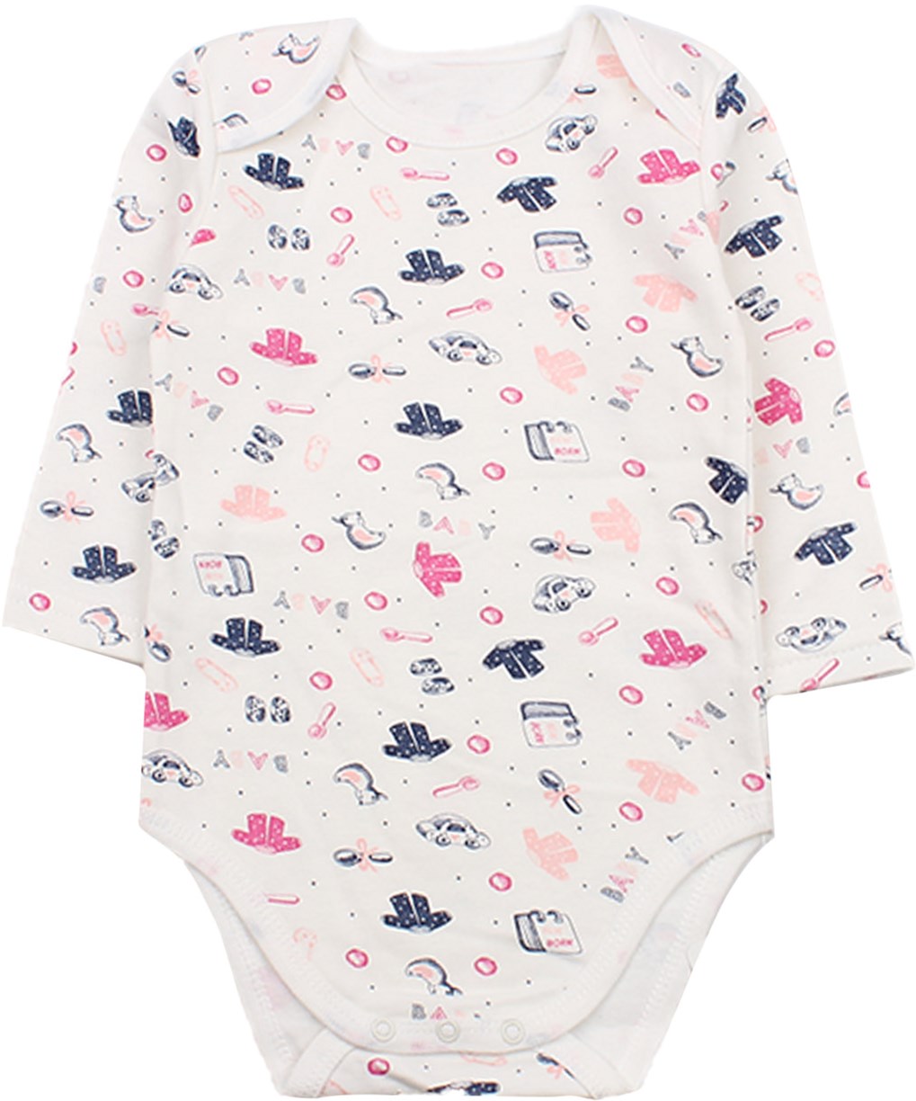 

Боди Фламинго 494-310 68 см Молочное с розовым