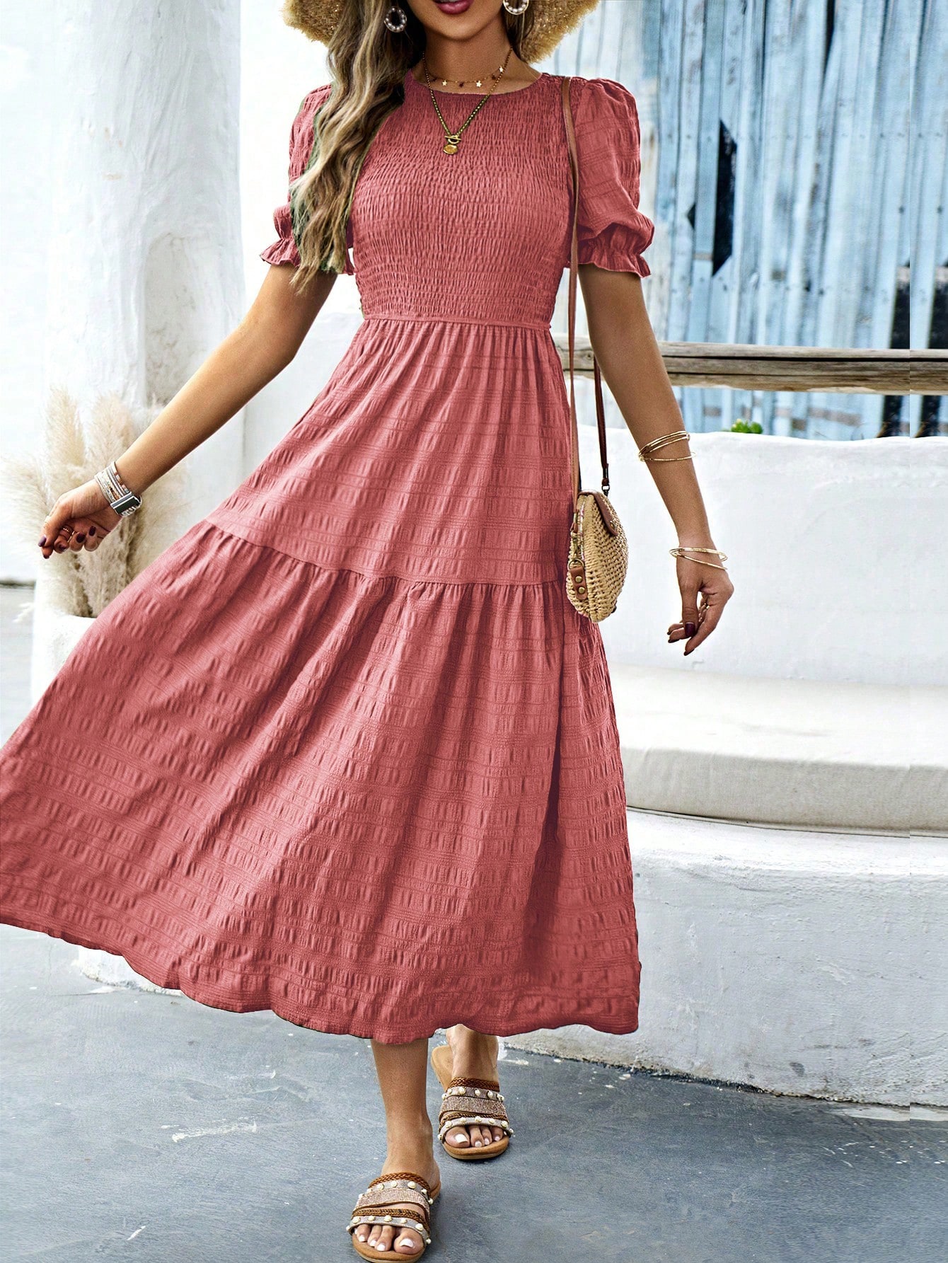 Акція на Сукня літня жіноча SHEIN GD-00228367 M Помаранчева від Rozetka