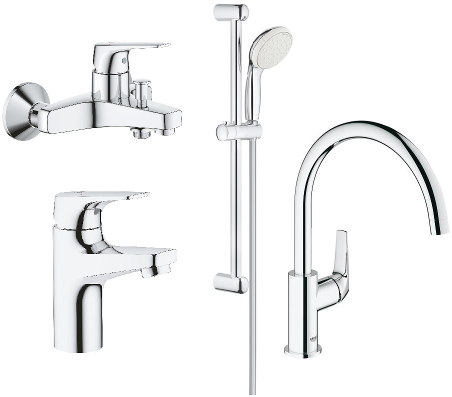 

Набор смесителей GROHE BauFlow 121640K (23752000+23601000+31230000+27598001)