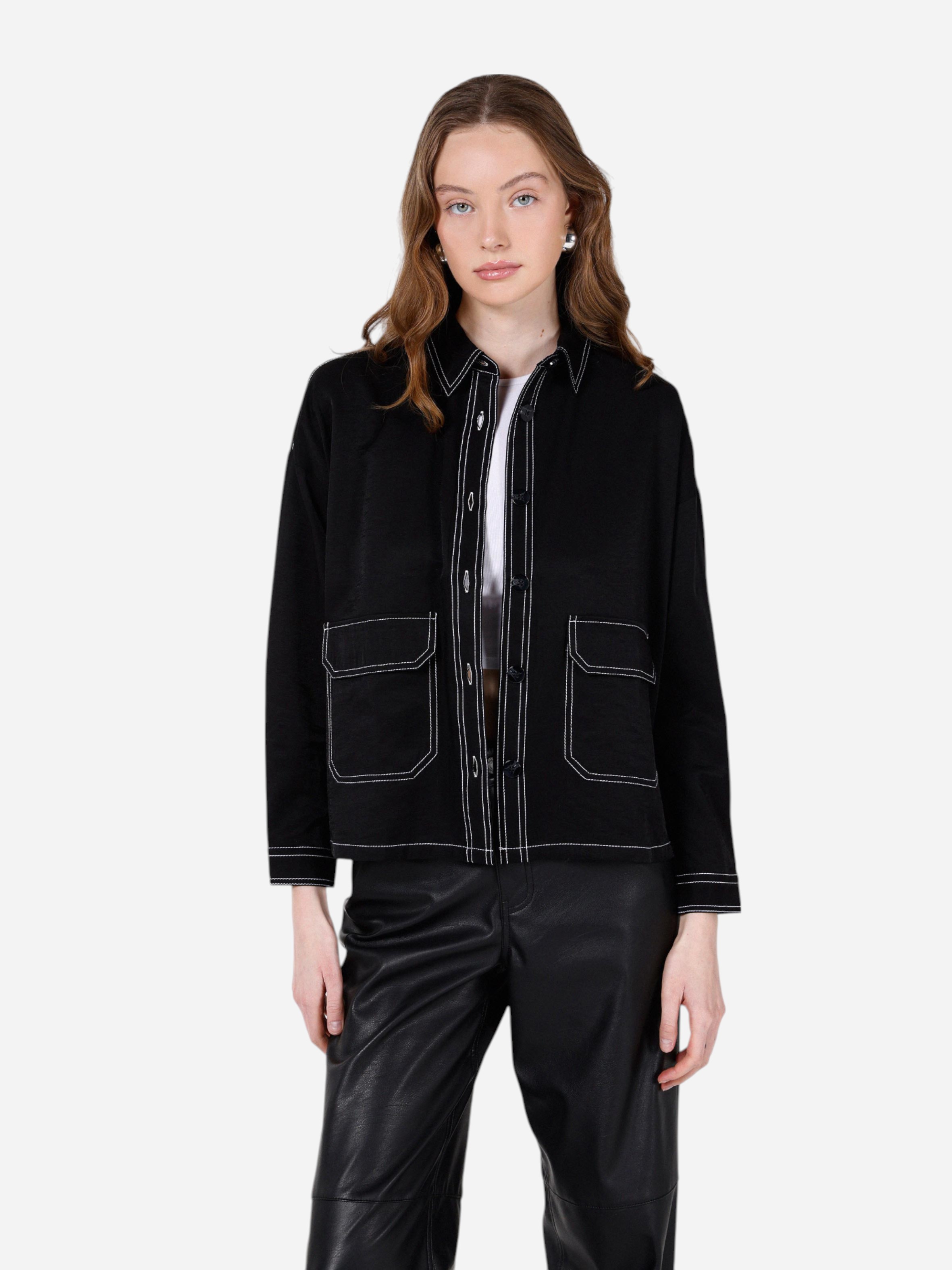 Акція на Сорочка жіноча Colin's CL1072495BLK XS-S Black від Rozetka
