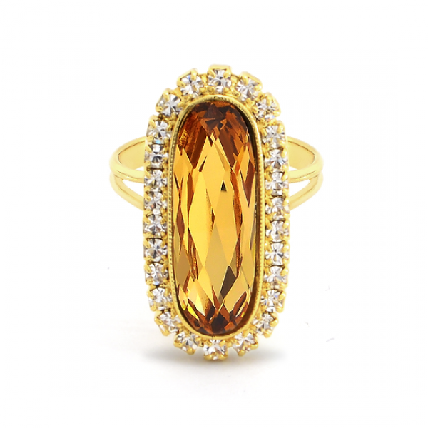 

Кольцо KOBI OVAL SE STRASEM со Swarovski модели 7770-3048-03-35