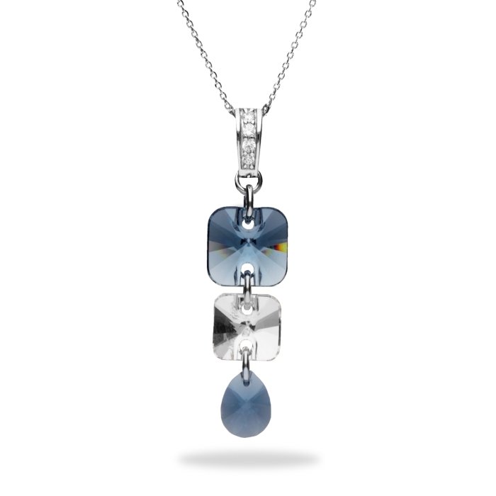 

Серебряный кулон c цепочкой SPARK Rivoli Square со Swarovski модели NL32013DBCDB