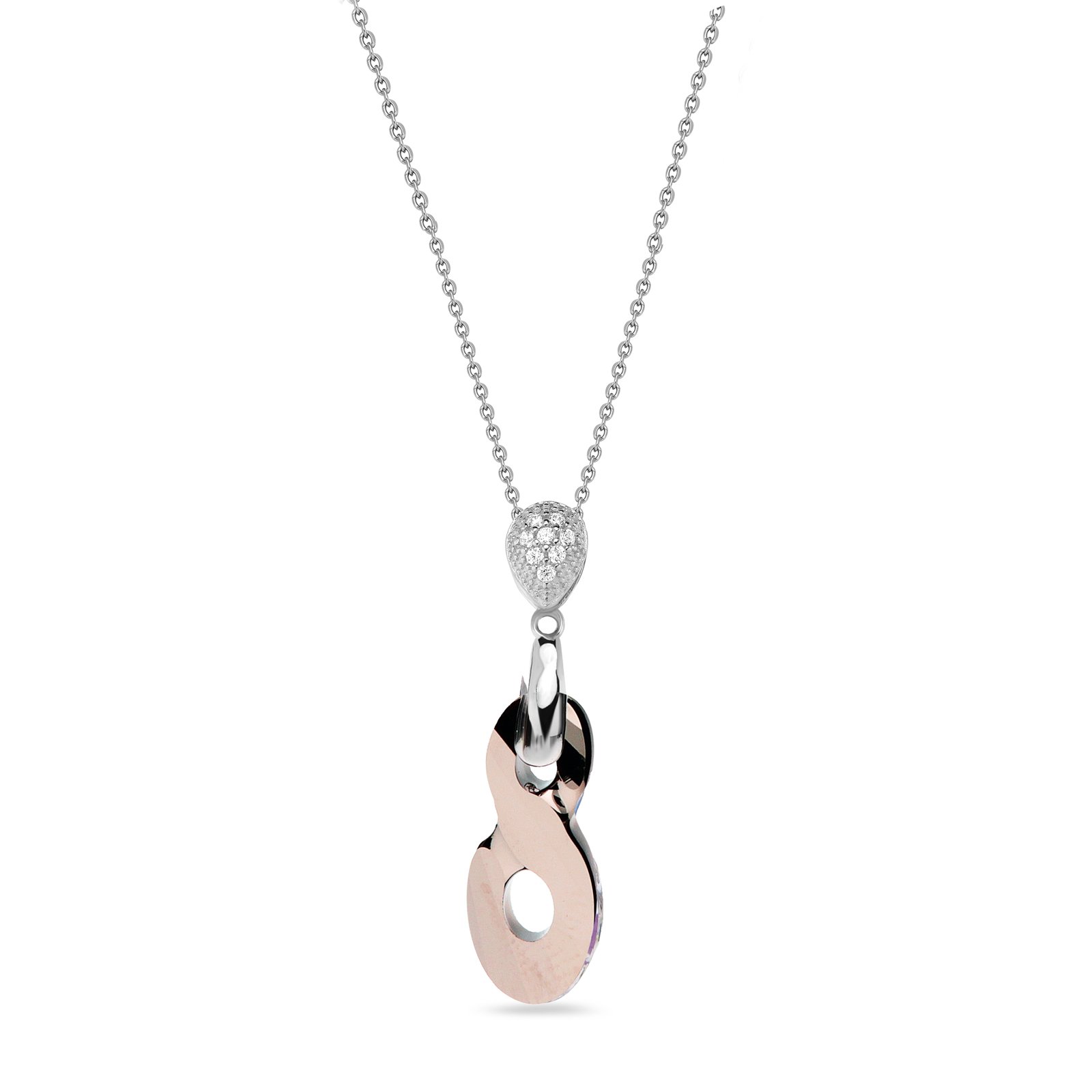 

Серебряный кулон с цепочкой SPARK Infinity со Swarovski модели NC679218RG