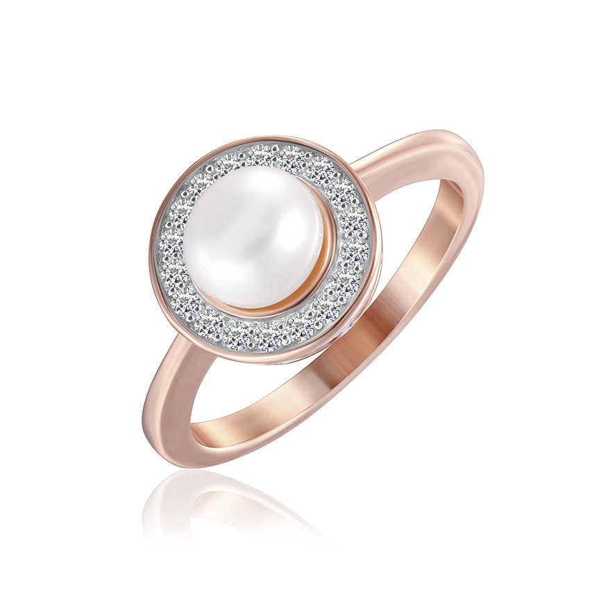 

Серебряное кольцо Silvex925 с фианитом и жемчугом 18.7 мм модели КК3ФЖ/326-М