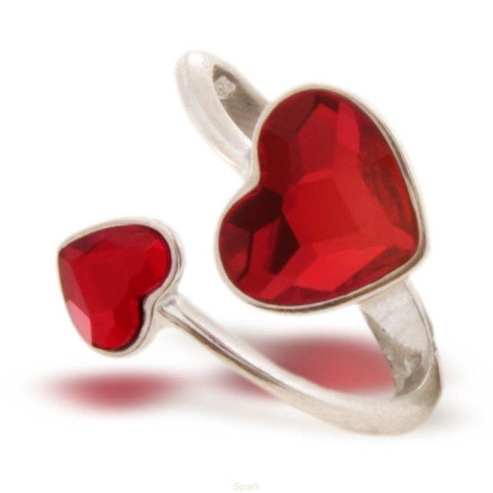 

Серебряное кольцо SPARK Heart со Swarovski модели P2808SI