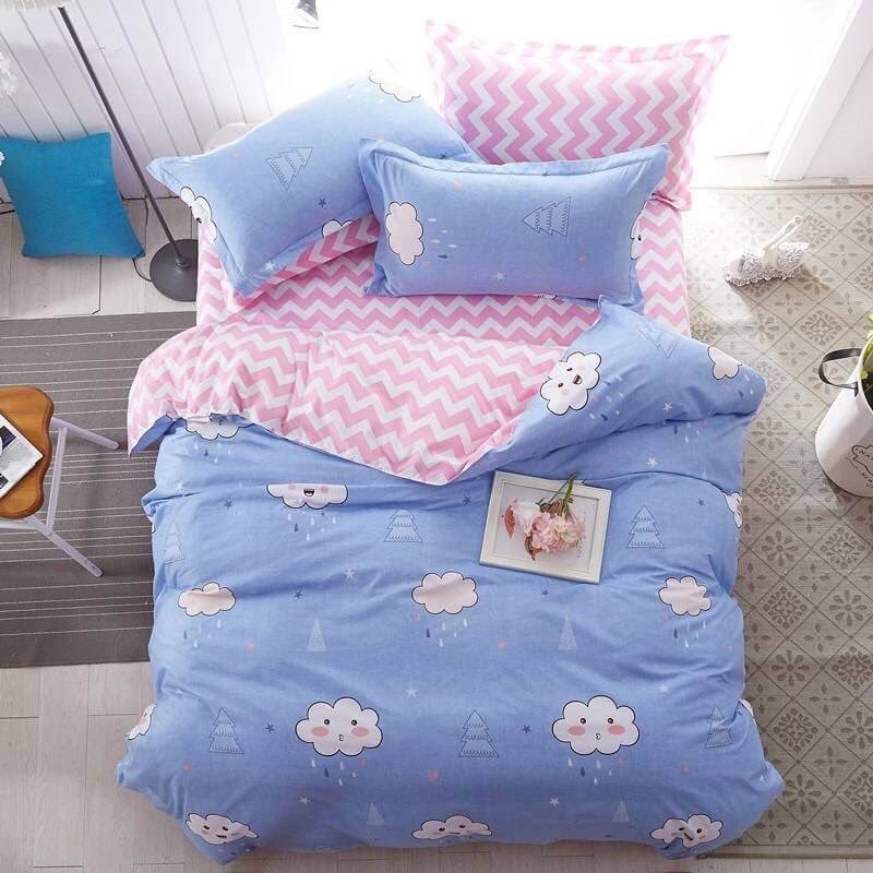 

Комплект постельного белья Дождь в лесу (двуспальный-евро) Berni Home Розовый