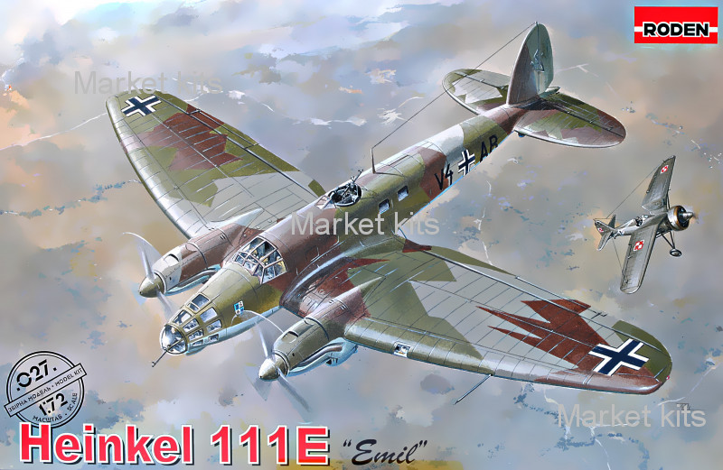 

Немецкий средний бомбардировщик Heinkel He-111E 1:72 RODEN (RN027)