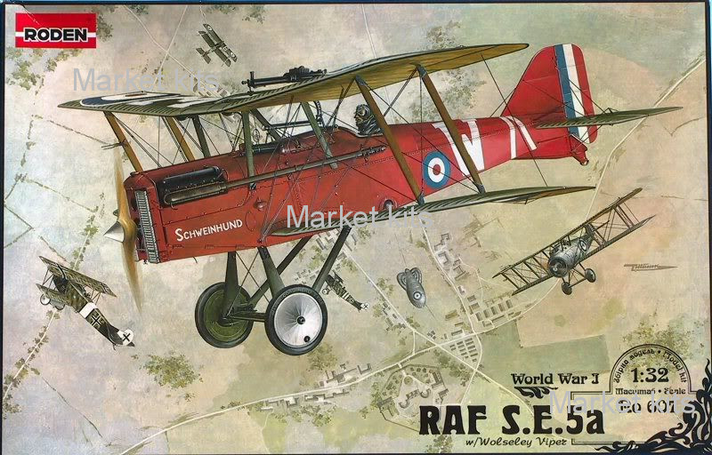 

Британский истребитель RAF S.E.5a w/Wolseley Viper 1:32 RODEN (RN607)
