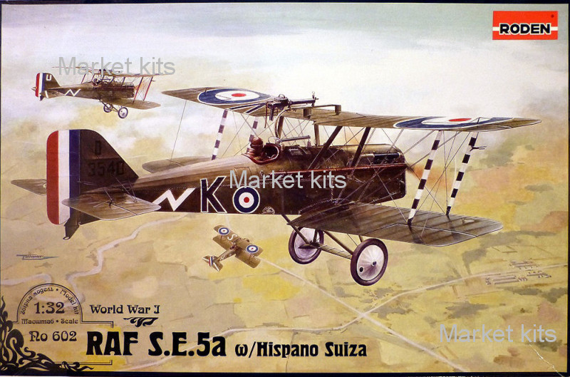 

Истребитель RAF S.E.5a w/Hispano Suiza 1:32 RODEN (RN602)