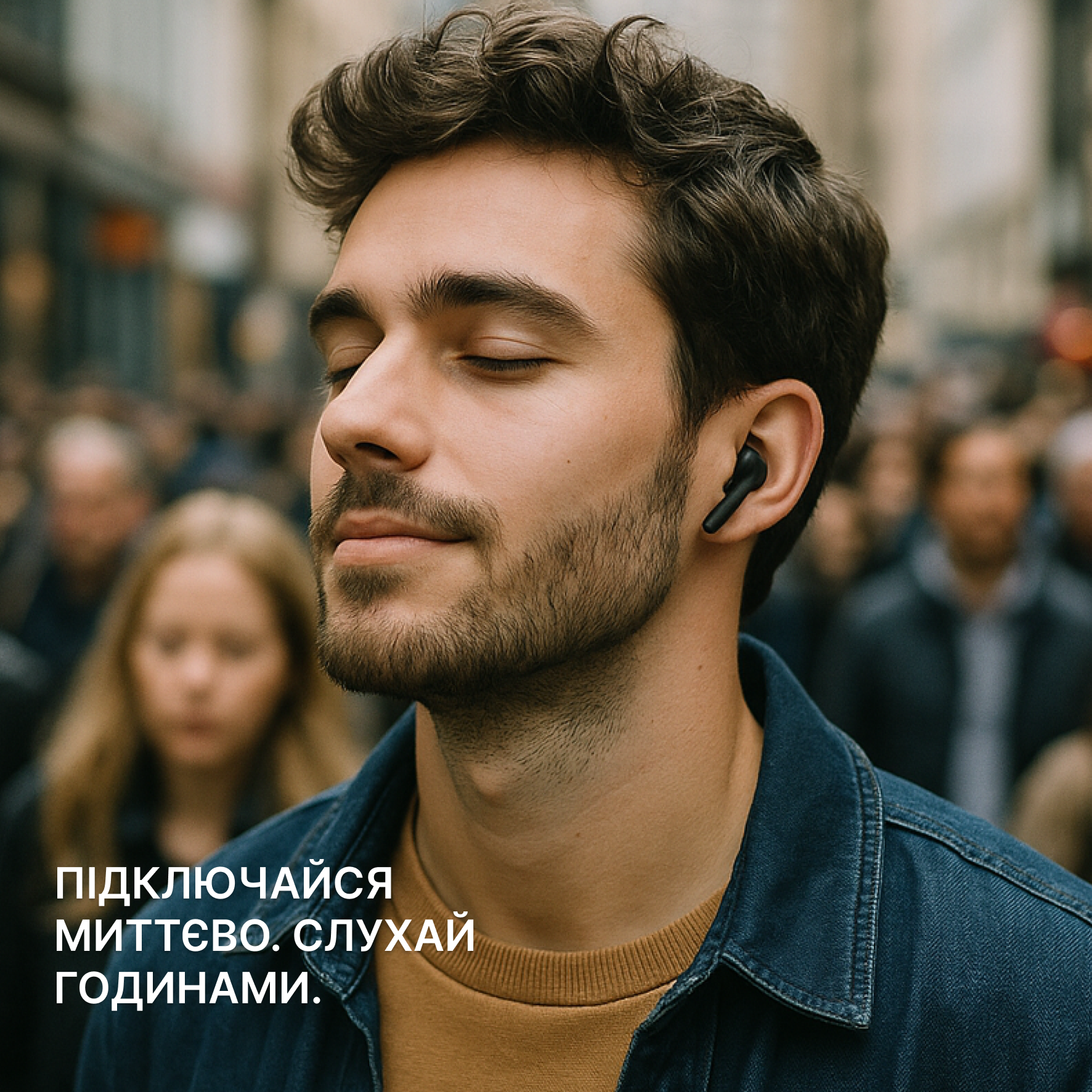 Навушники Motorola MOTO BUDS 065 ENC Moonless Night — фото 7