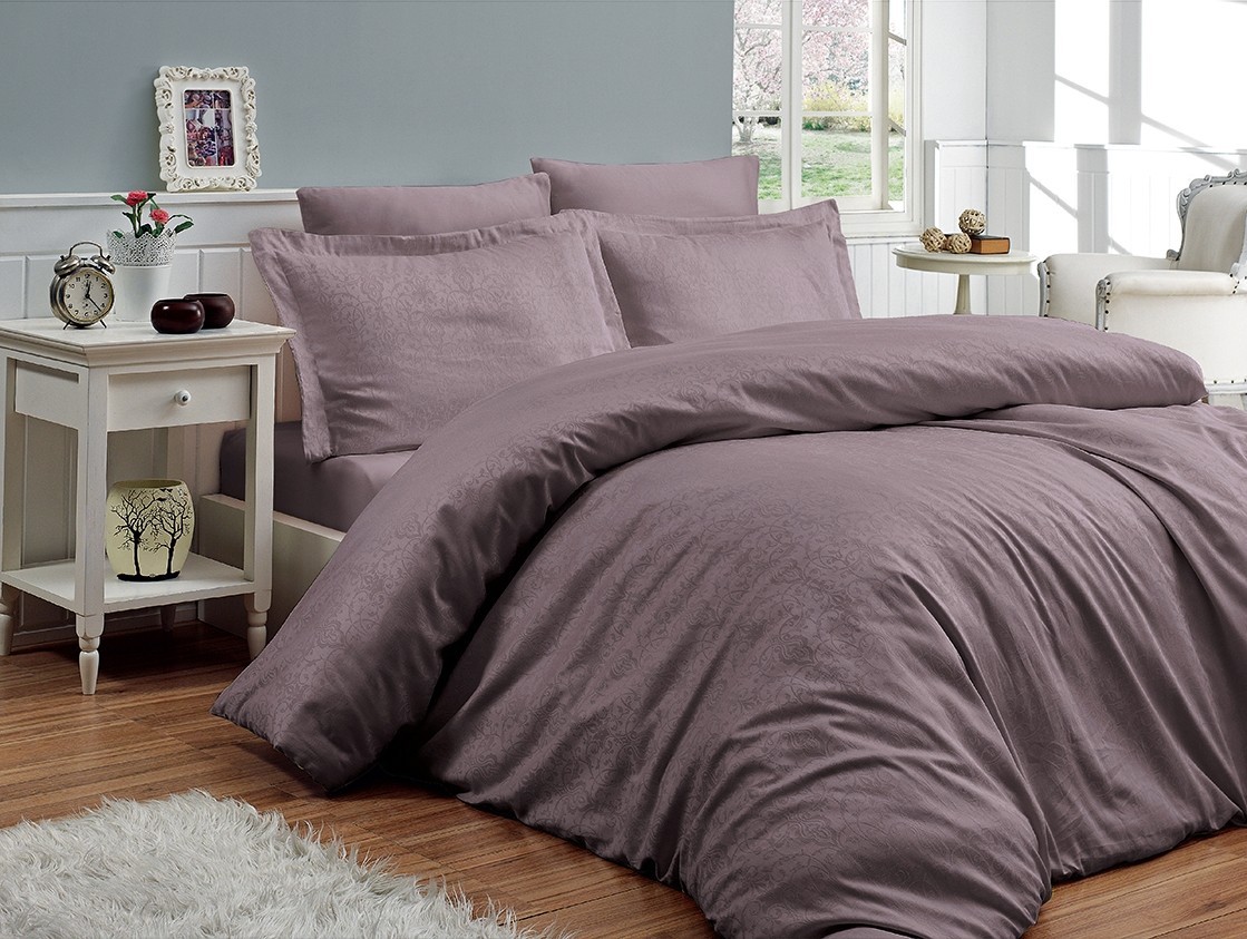 

Комплект постельного белья евро First Choice Jacquard SATIN Athena Leylak 200х220 (FCS-0121)