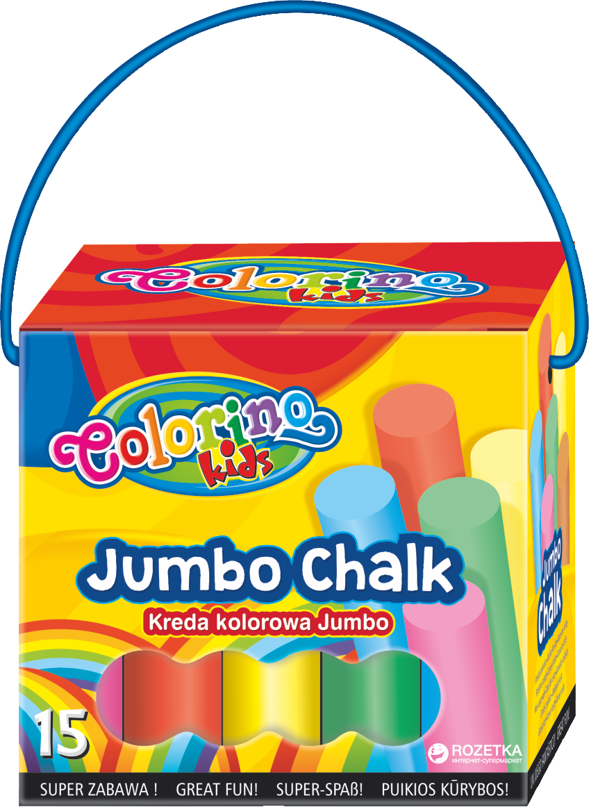 

Мелки цветные Jumbo Colorino 15 мелков 6 цветов (65825PTR) (5907690865825)