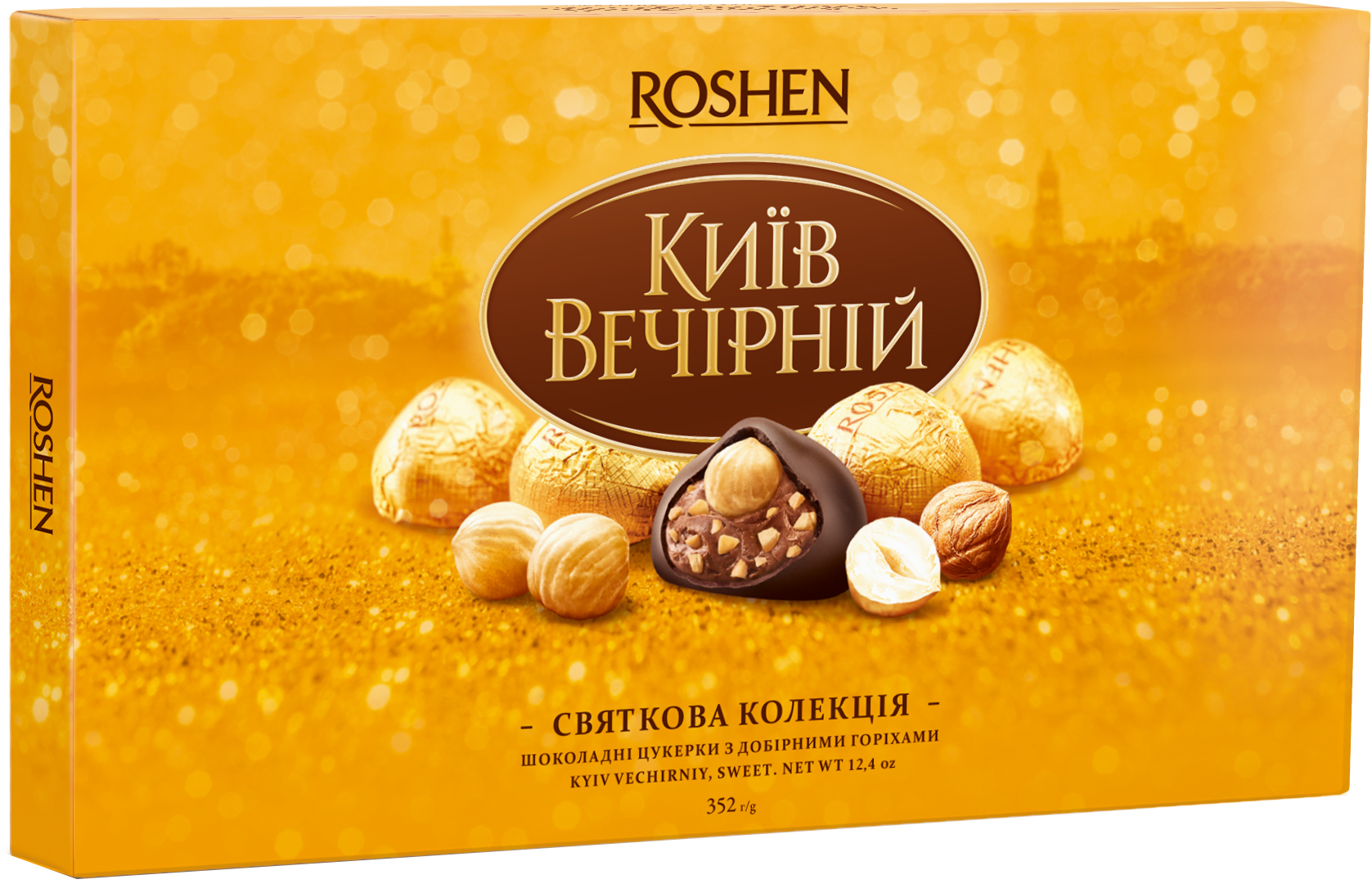Конфеты Roshen Киев вечерний 352 г (4823077620737) – купить в Украине ...