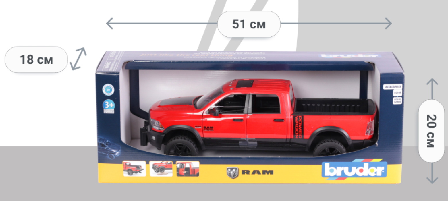 

Игрушка Bruder Джип Ram 2500 Power Wagon М1:16 (02500)