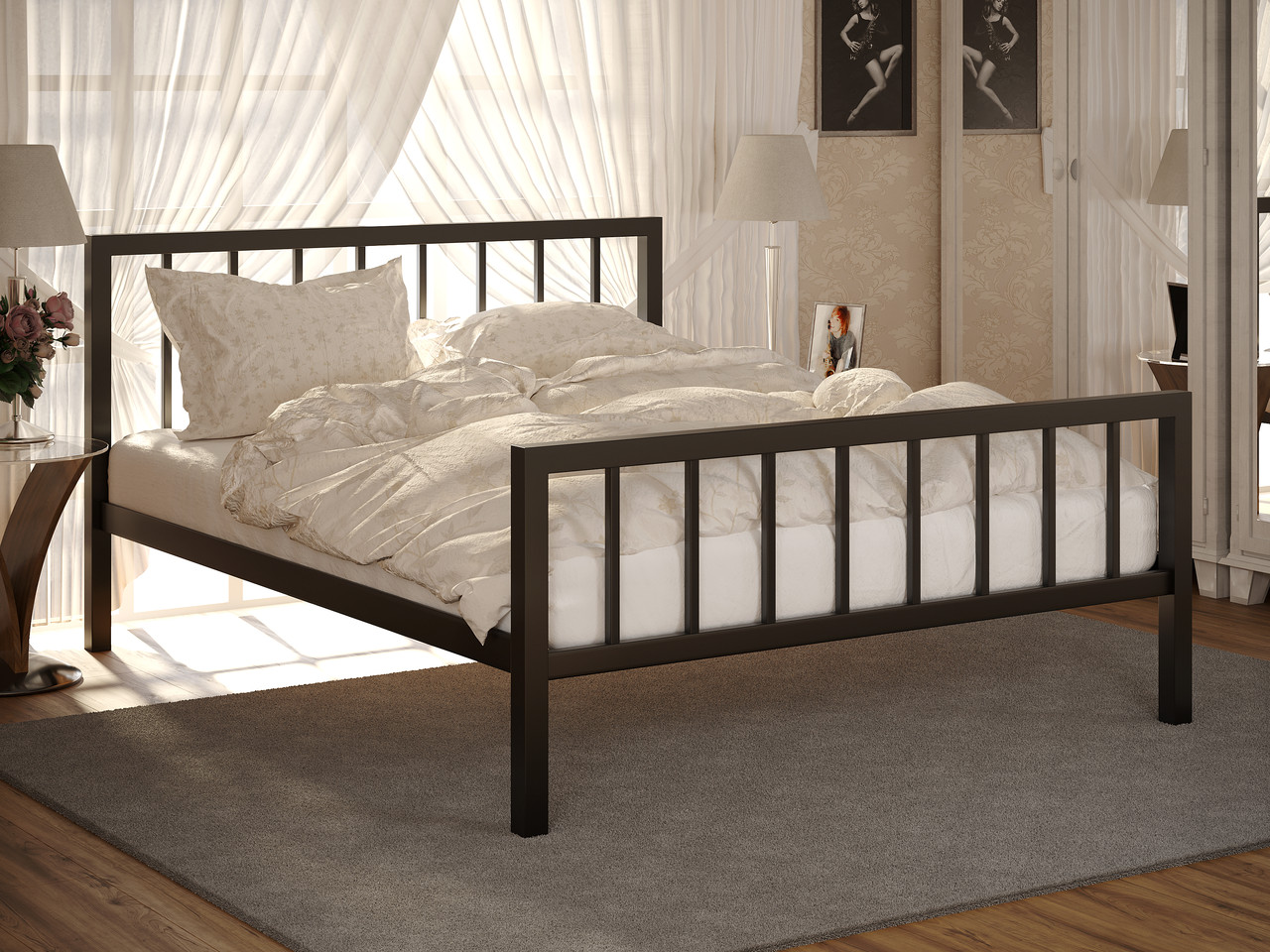 

Кровать металлическая TURIN-2 180х200