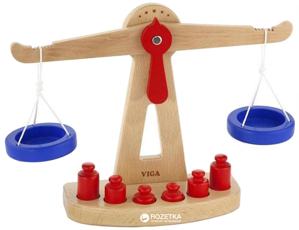 

Деревянные обучающие весы Viga Toys с гирями (50660)