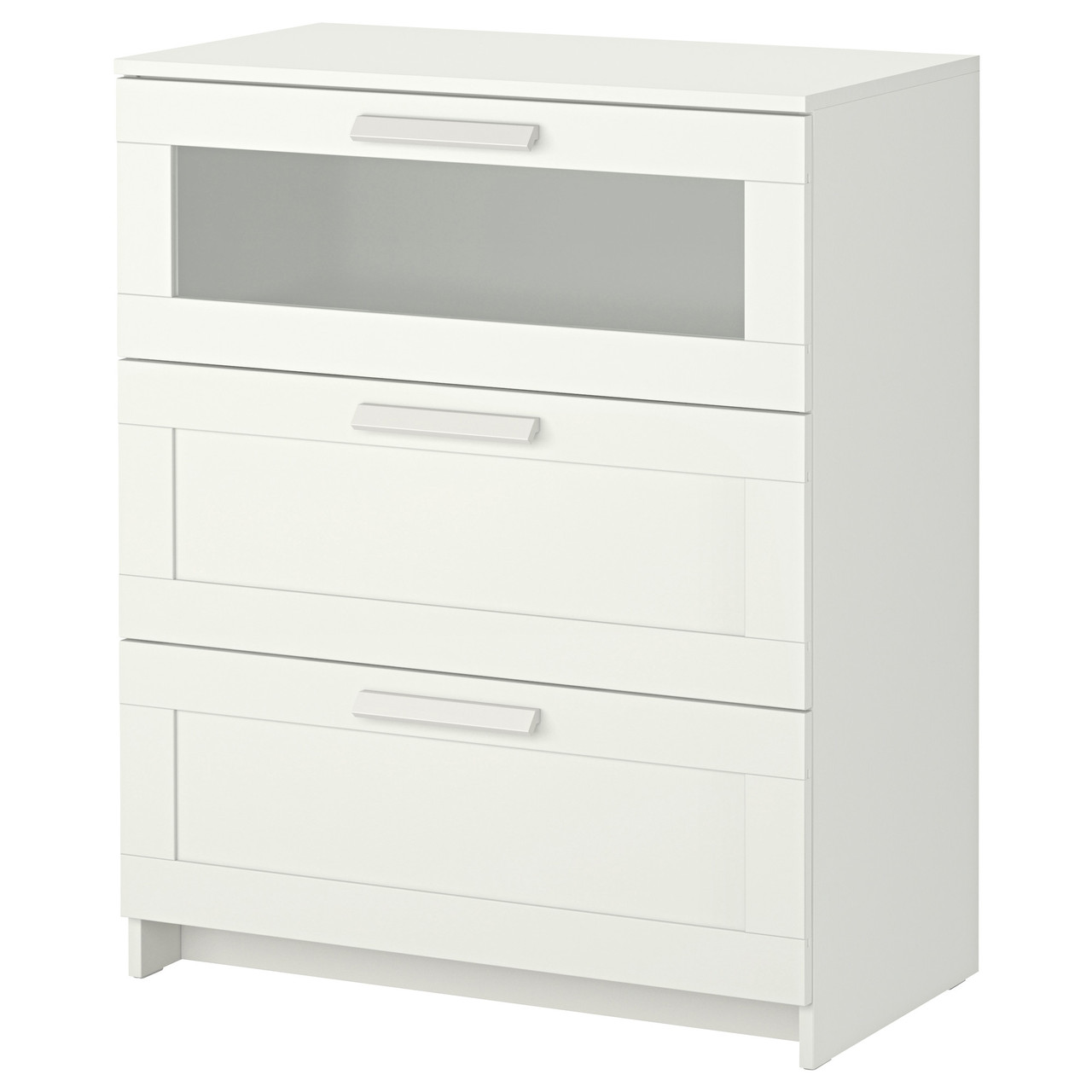 

Комод с 3 ящиками IKEA BRIMNES белый матовое стекло 802.180.24
