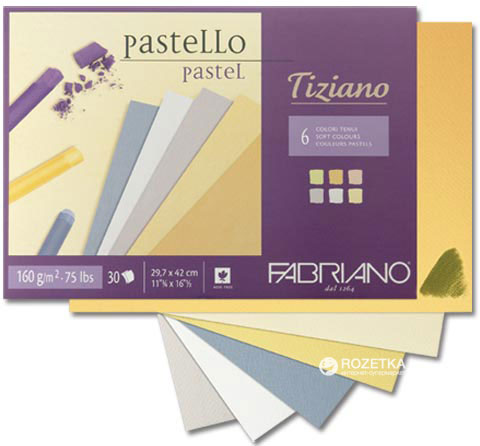 

Cклейка для пастели Fabriano Tiziano A4 21х29.7 см 160 г/м2 30 листов Теплые цвета (8001348156871)