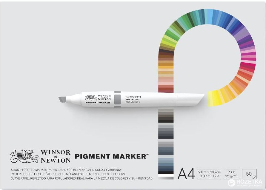 

Склейка для маркеров Winsor&Newton Pigment marker A4 21x29.7 см 50 листов (884955047354)