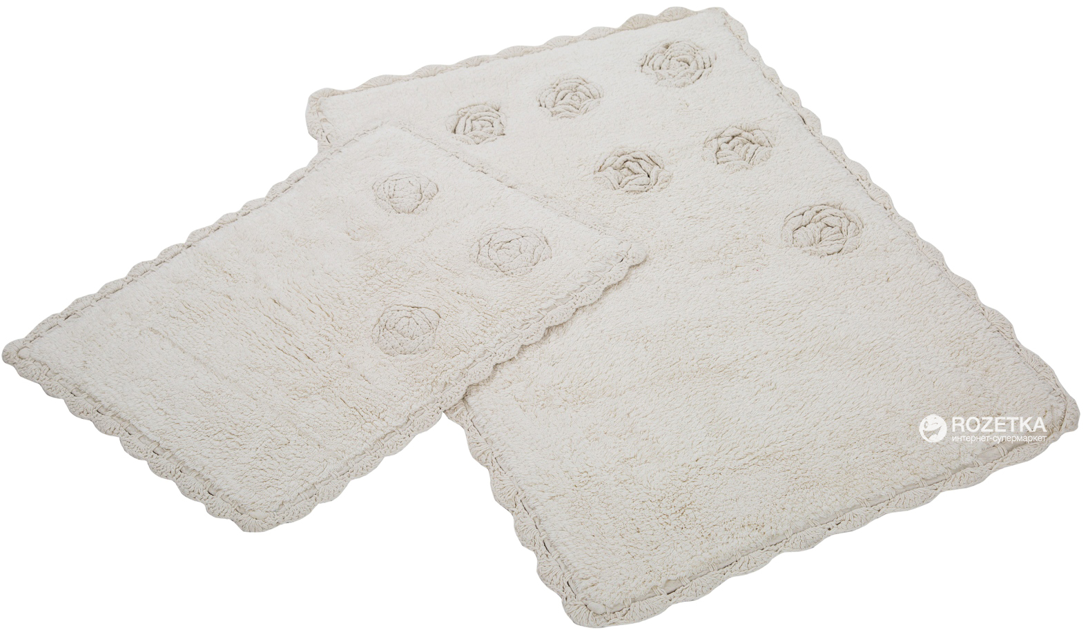 

Набор ковриков в ванную комнату Irya Blossoms 60x90 и 40x60 см Krem