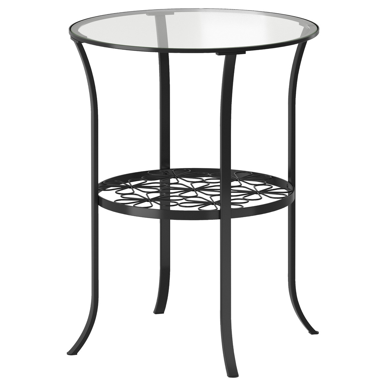 

Журнальный столик IKEA KLINGSBO черный стекло бесцветное 201.285.64