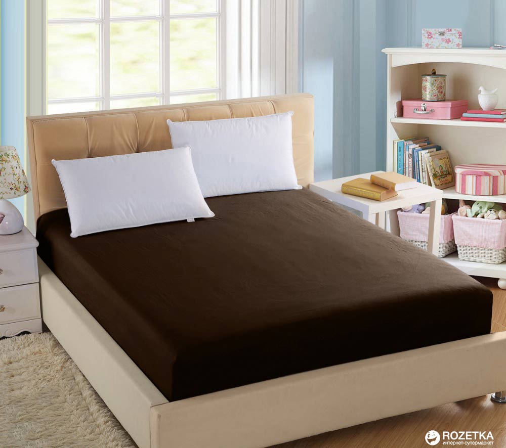 

Простынь на резинке U-tek Home Sateen 80x190х25 см Dark Chocolate