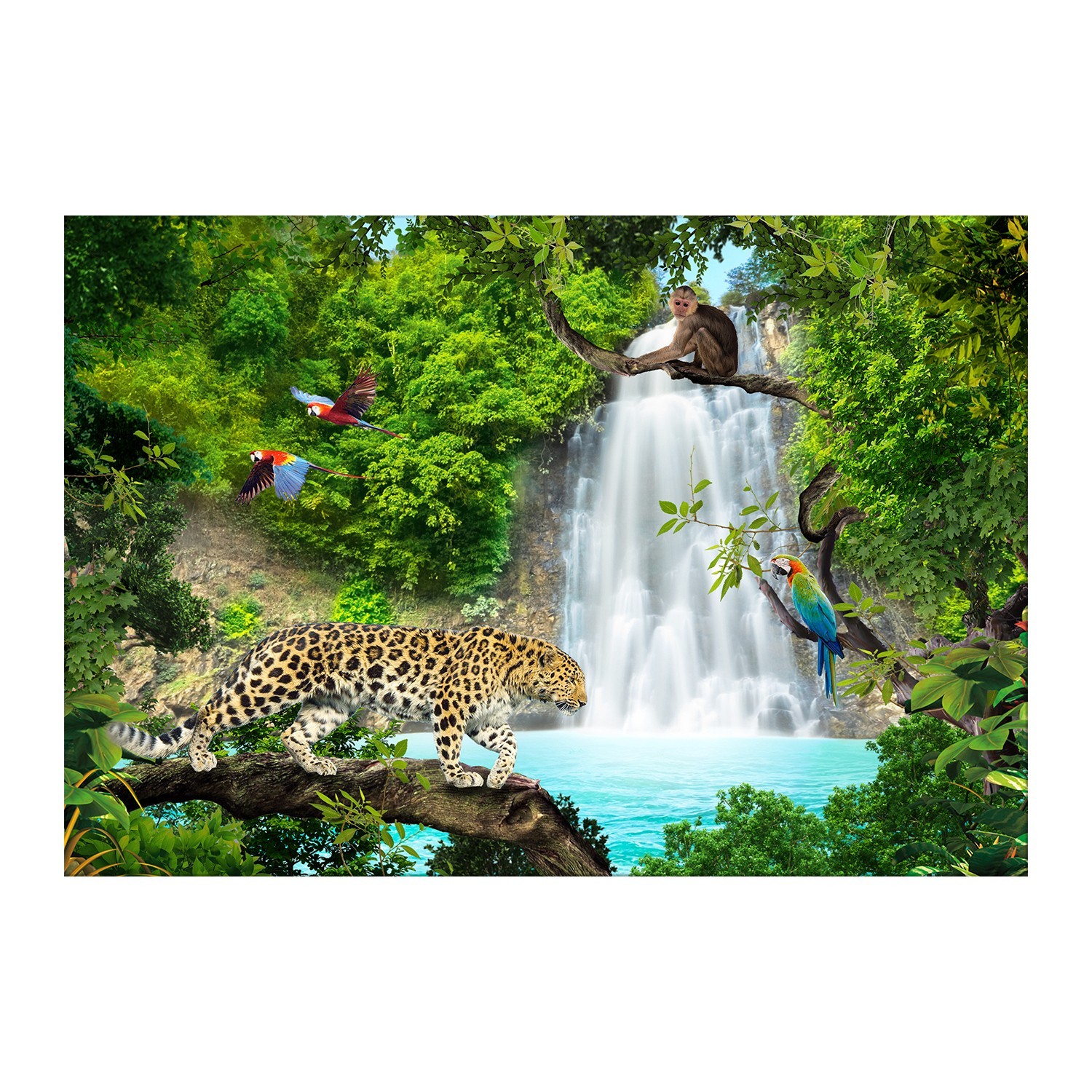 

Стеклянная картина с 3D эффектом 3D ART-S Гепард 990x680мм