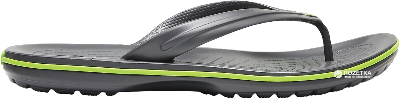 Акція на Жіночі в'єтнамки для пляжу Crocs Jibbitz Crocband Flip 11033-0A1-M8/W10 41-42 26 см Чорні від Rozetka