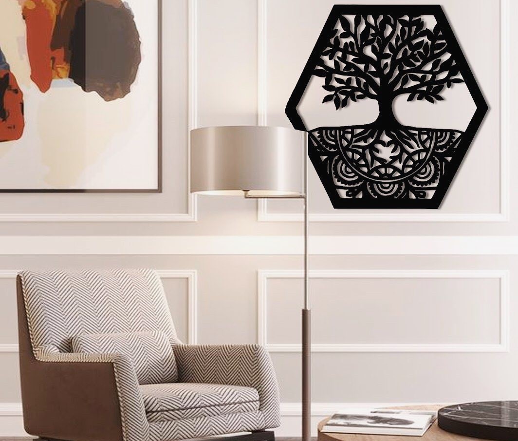 

Фигурная картина Tree of life KOS M 75х75 см см декор в интерьер