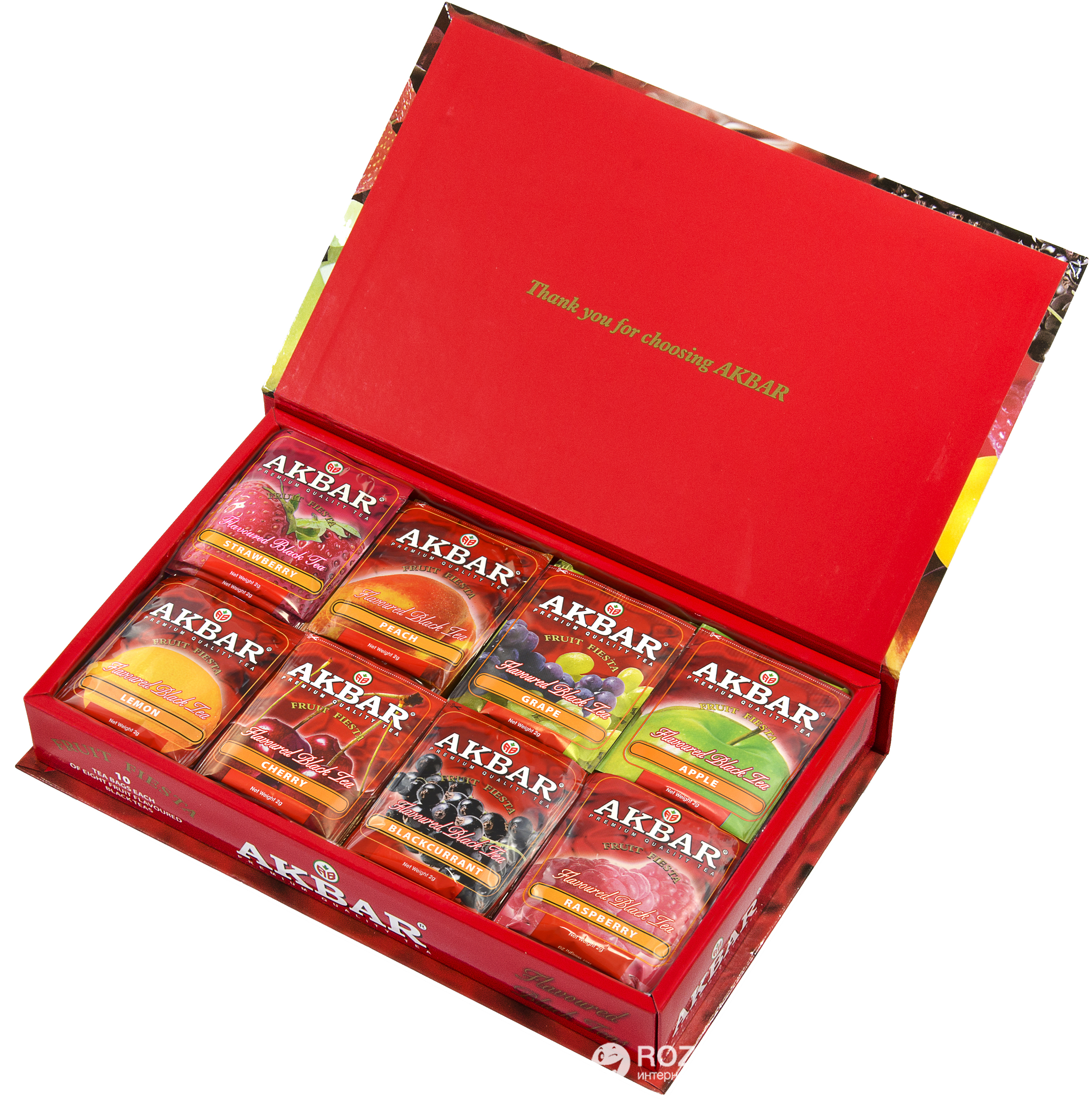 Акция на Чай Akbar Fruit Fiesta Подарочный набор в индивидуальных конвертиках из фольги 80х2 г (5014176001537) от Rozetka UA