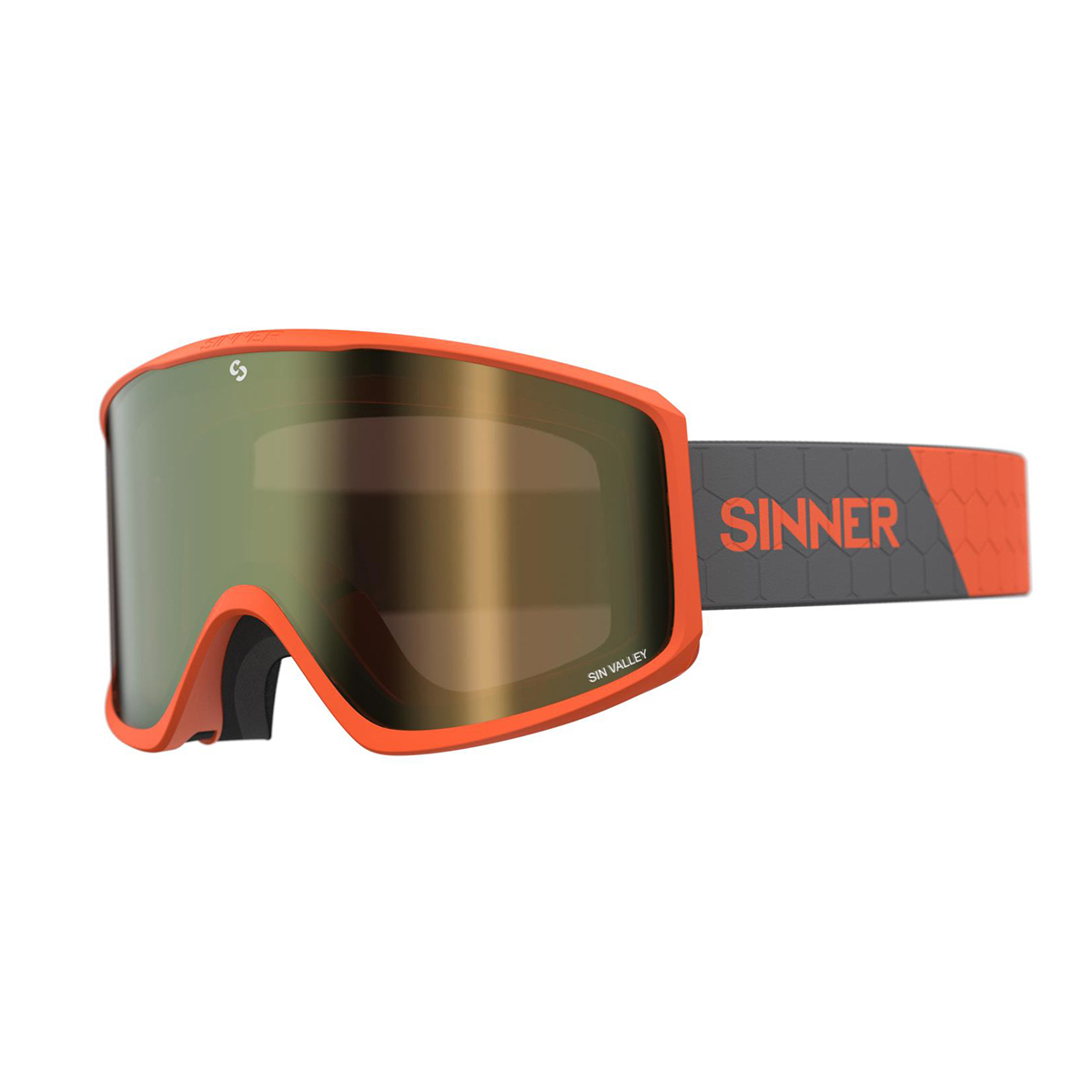

Маска горнолыжная Sinner Sin Valley Matte Orange-Gold Mir + Orange (SIGO-183-60-09)