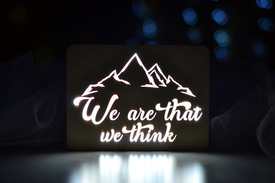 

Ночник дWood Ночник - We are that we think