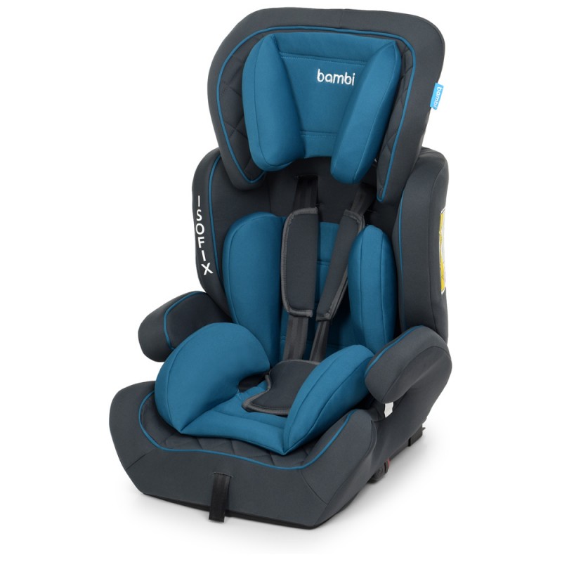 

Автокресло детское M 4250 Blue группы 1,2,3 с изофикс, серо-голубое