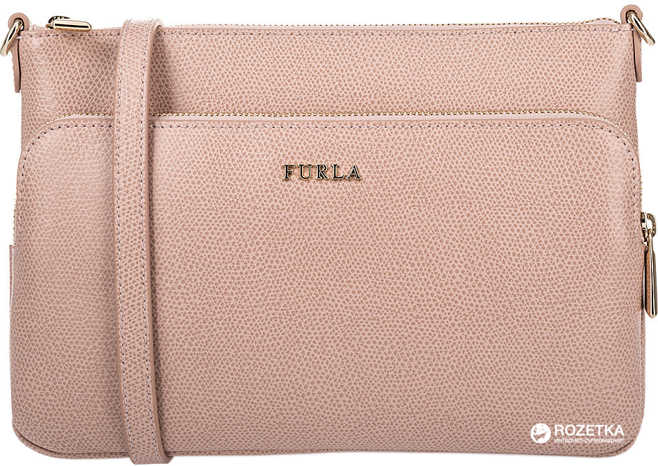 Женская сумка кожаная Furla Royal Xl Crossbody Pouch 942820 Розовая