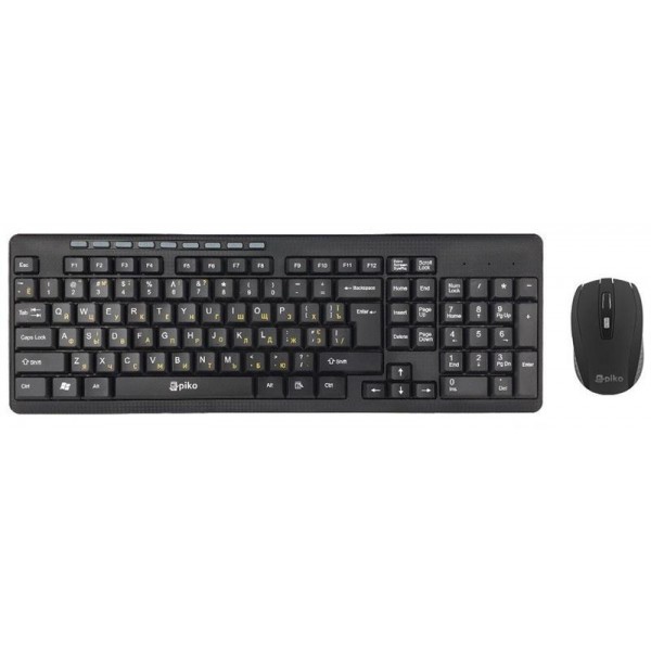 

Комплект (клавиатура, мышь) беспроводной Piko KMX-013 Black (1283126467080)