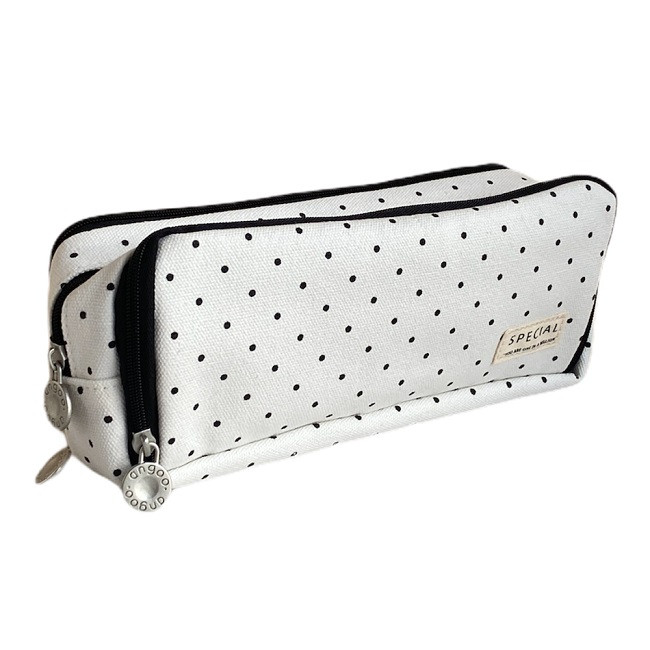 

Пенал Косметичка Special Ты такой один на миллион KEVIN&SASA CRAFTS 3 отделения 210*50*85 мм белый в горошек