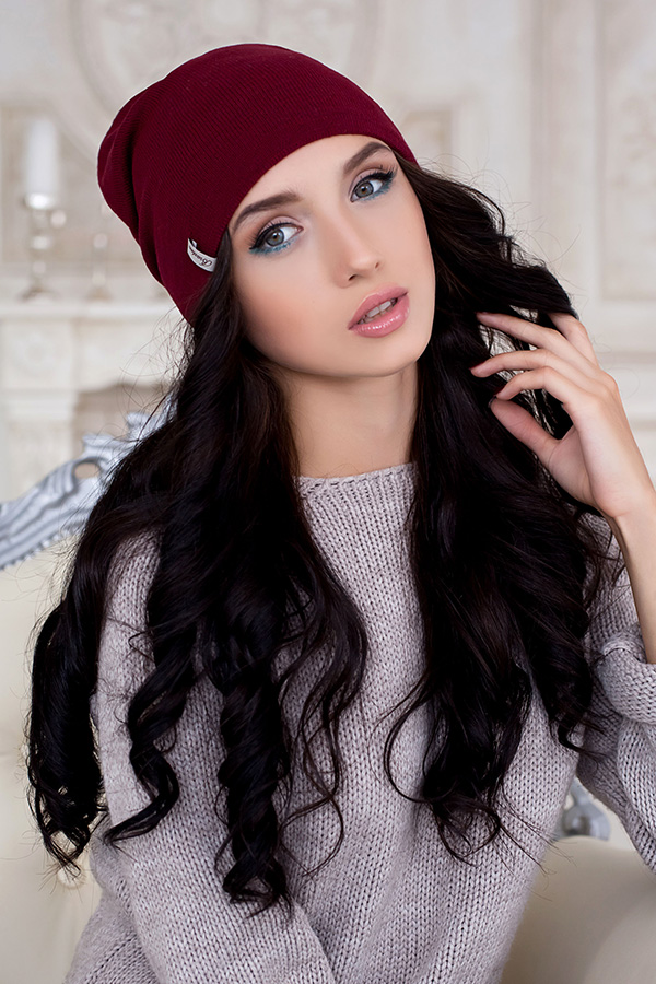 

Шапка-колпак «Марис» Braxton 24857014 56-59 см бордовый 4200