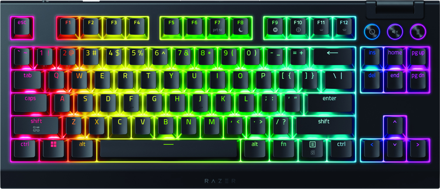 【tページ】 Клавиатура беспроводная Razer BlackWidow V4 TKL Hyperspeed RGB