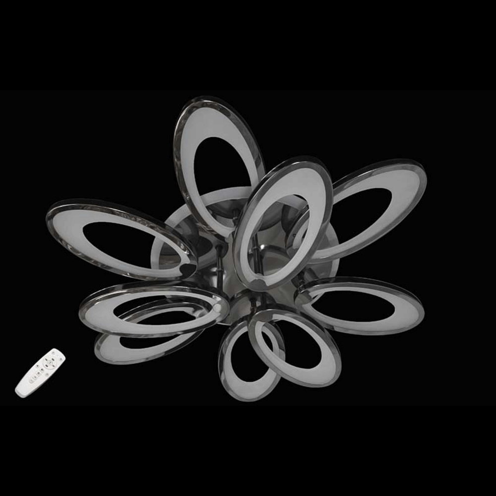 

Светодиодная LED люстра 120 Вт с подсветкой и регулировкой яркости LS-9990/6-3 Pearl Black