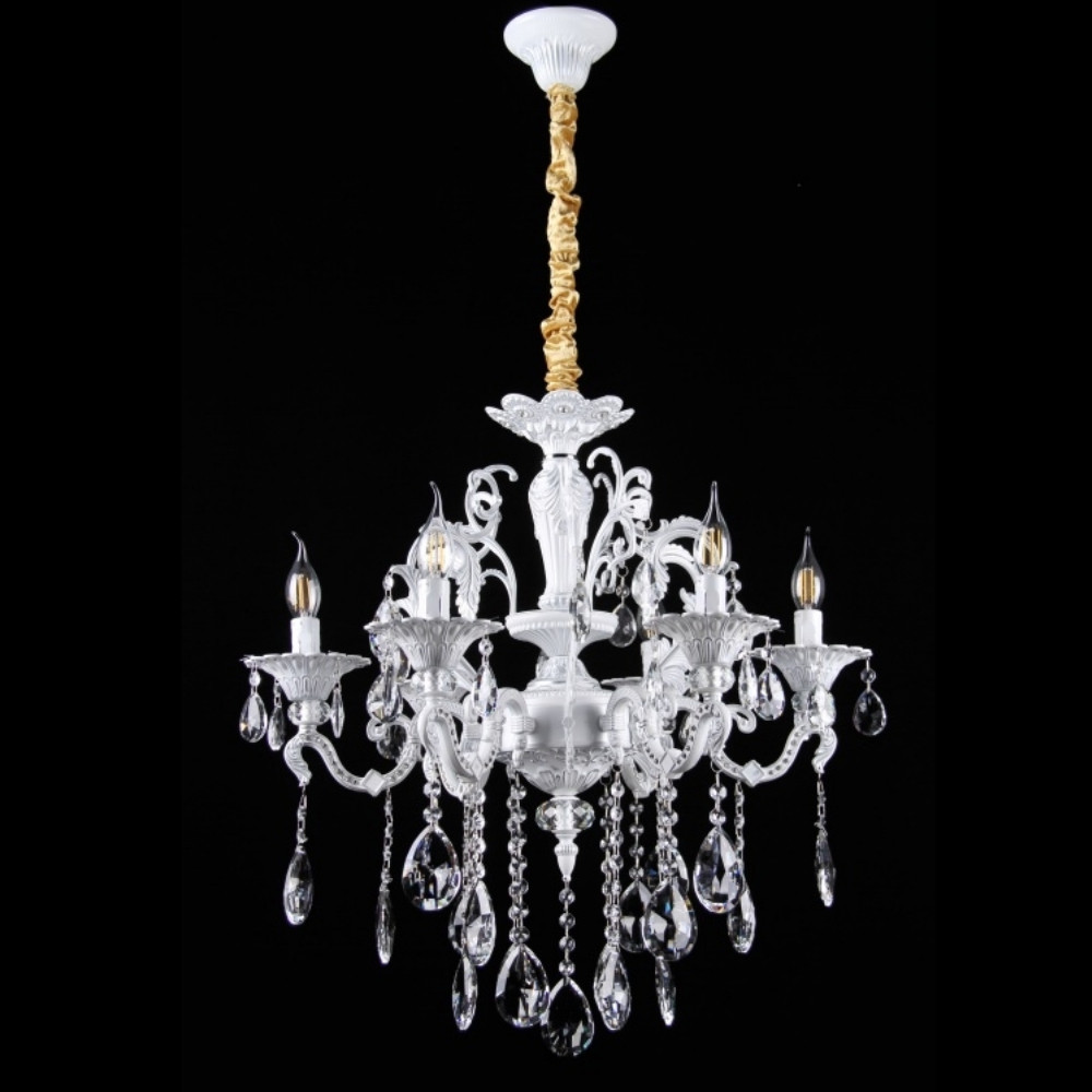 

Классическая люстра-свеча на 6 лампочек VL-6345/6 (WT+SL)