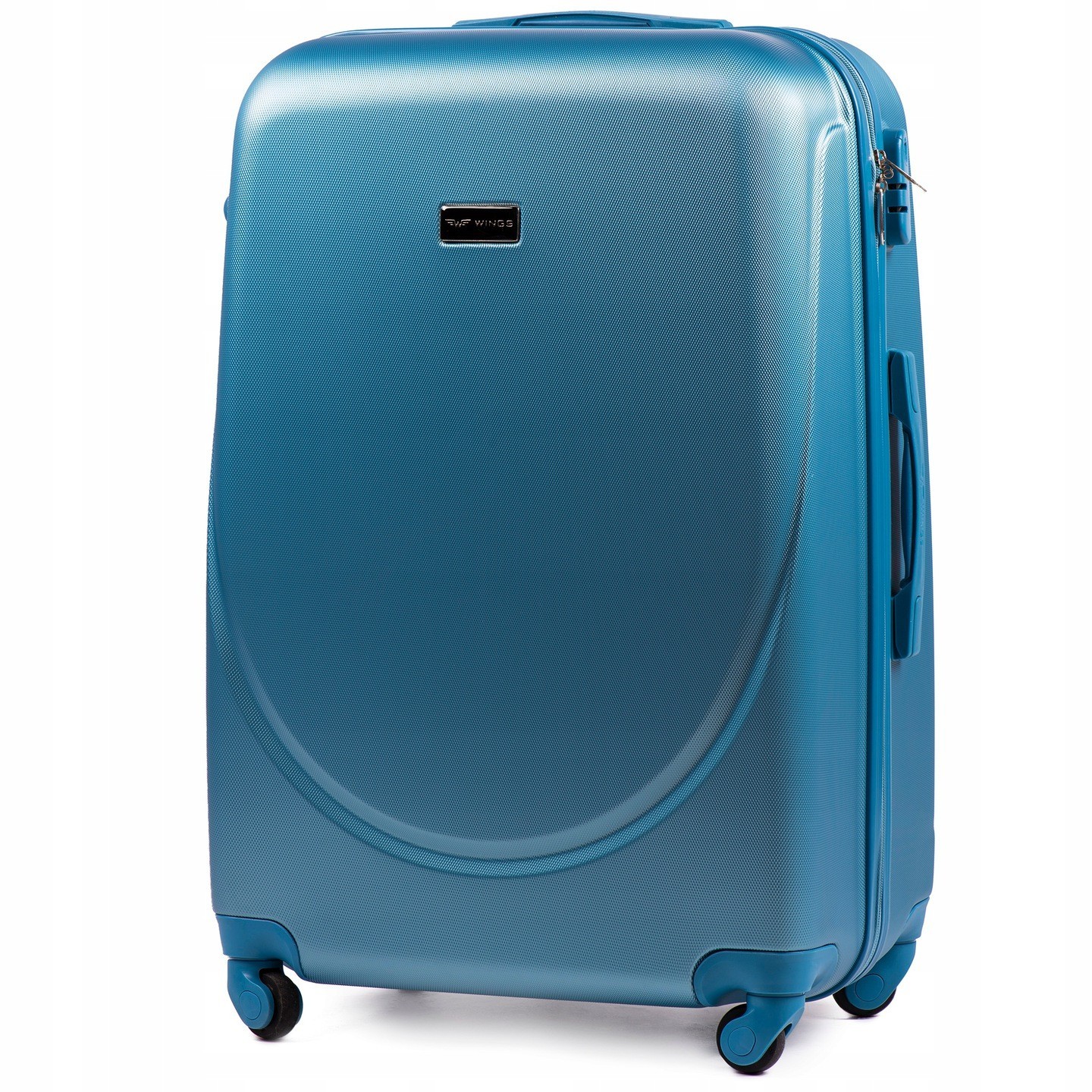 

Мини дорожный пластиковый чемодан WINGS K310 XS голубой silver blue