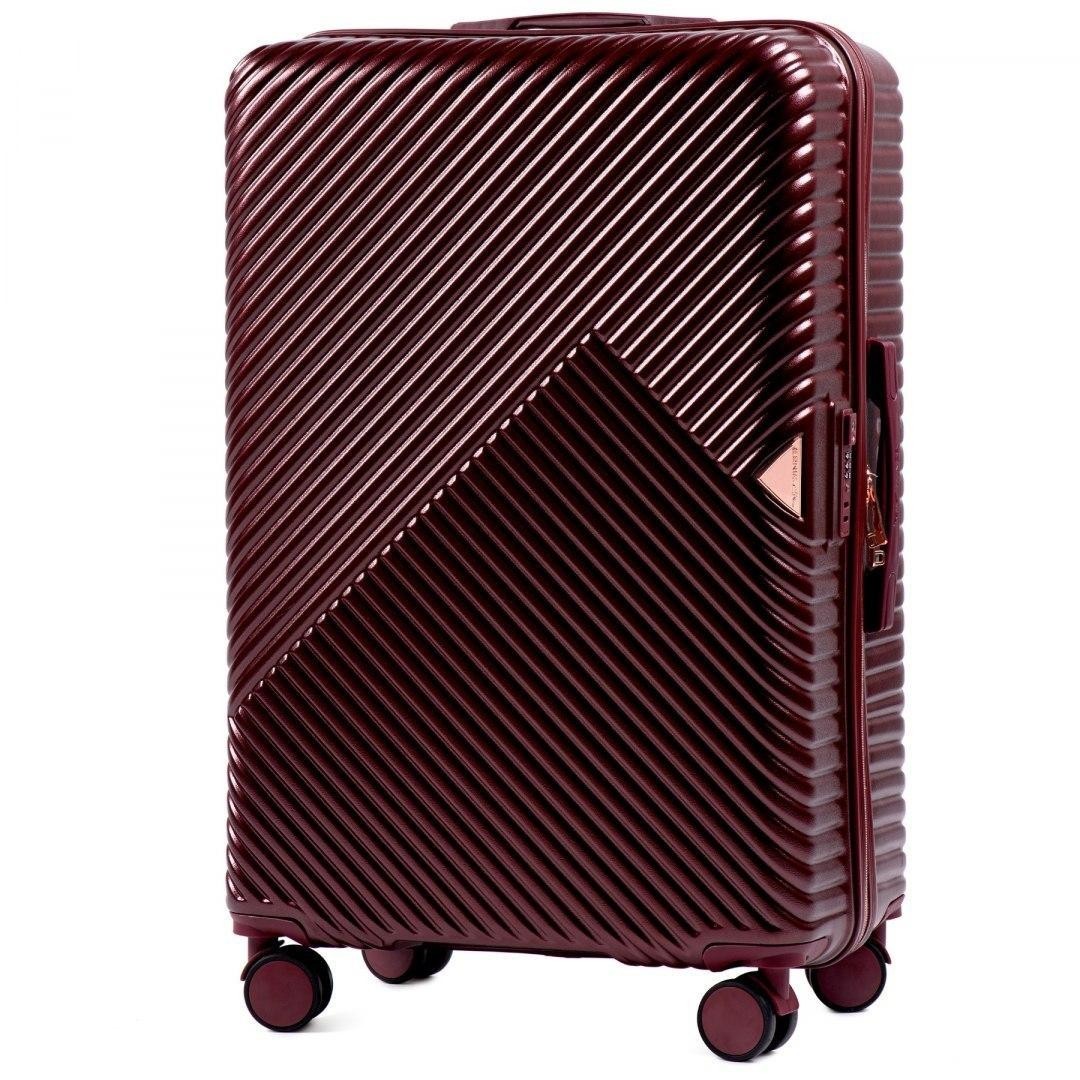 

Средний пластиковый чемодан WINGS WN01 M бордовый wine red