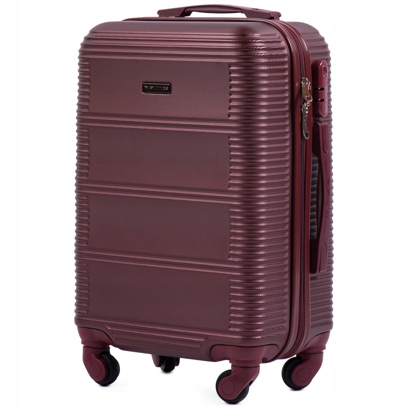 

Маленький дорожный чемодан WINGS K203 S бордовый double red