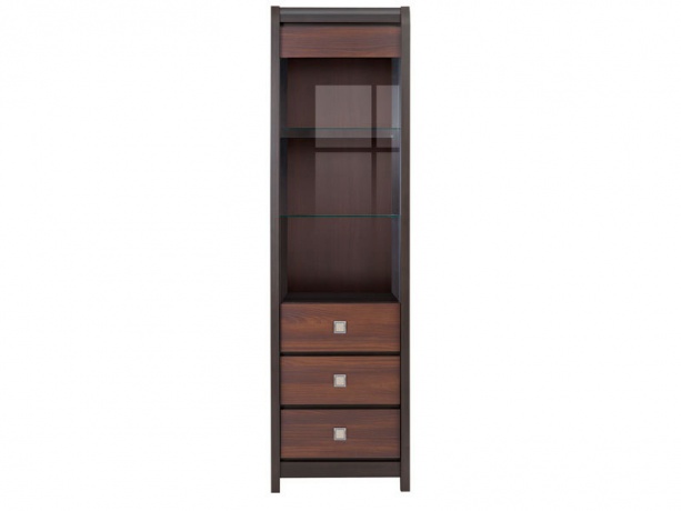 

Сервант BRW Лорен (подсветка) 1W2SL 57х198,5х40,5 венге /акация бронз