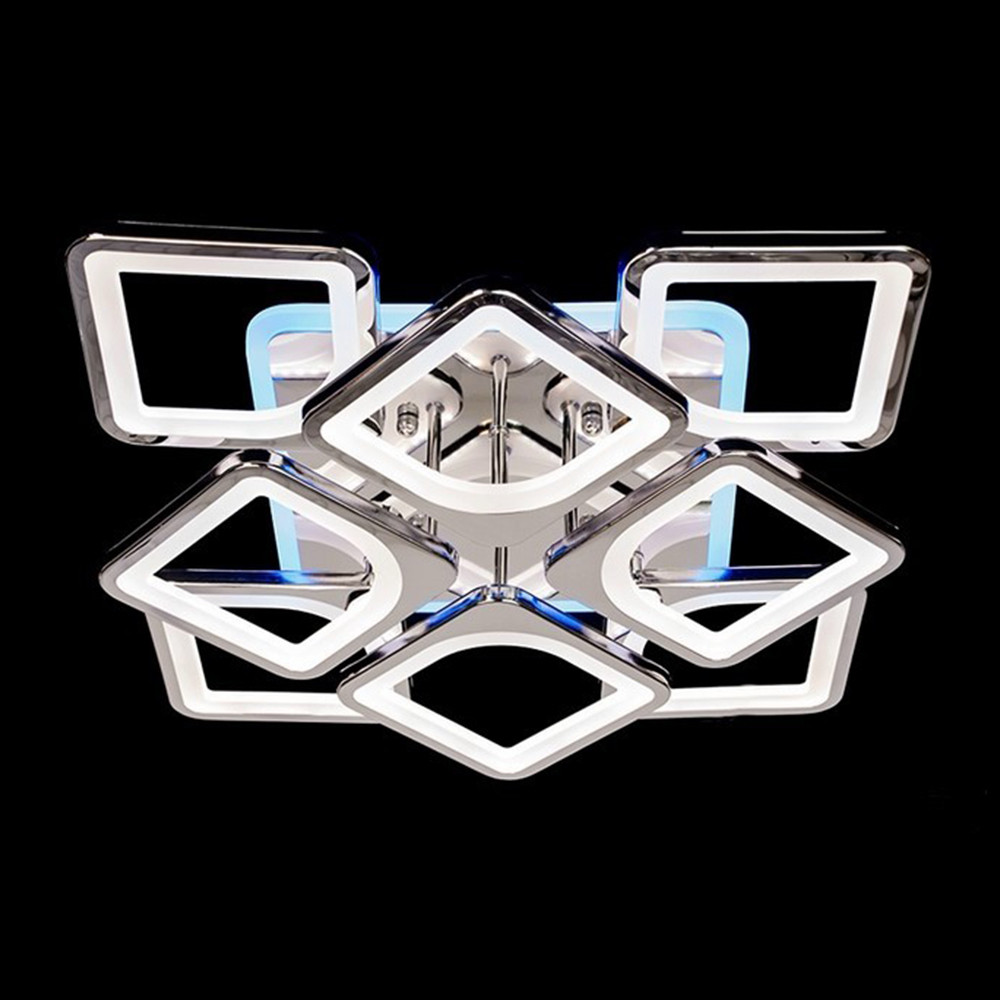 

Светодиодная LED люстра 140 Вт с подсветкой и регулировкой яркости LS-6654-4-4S CH