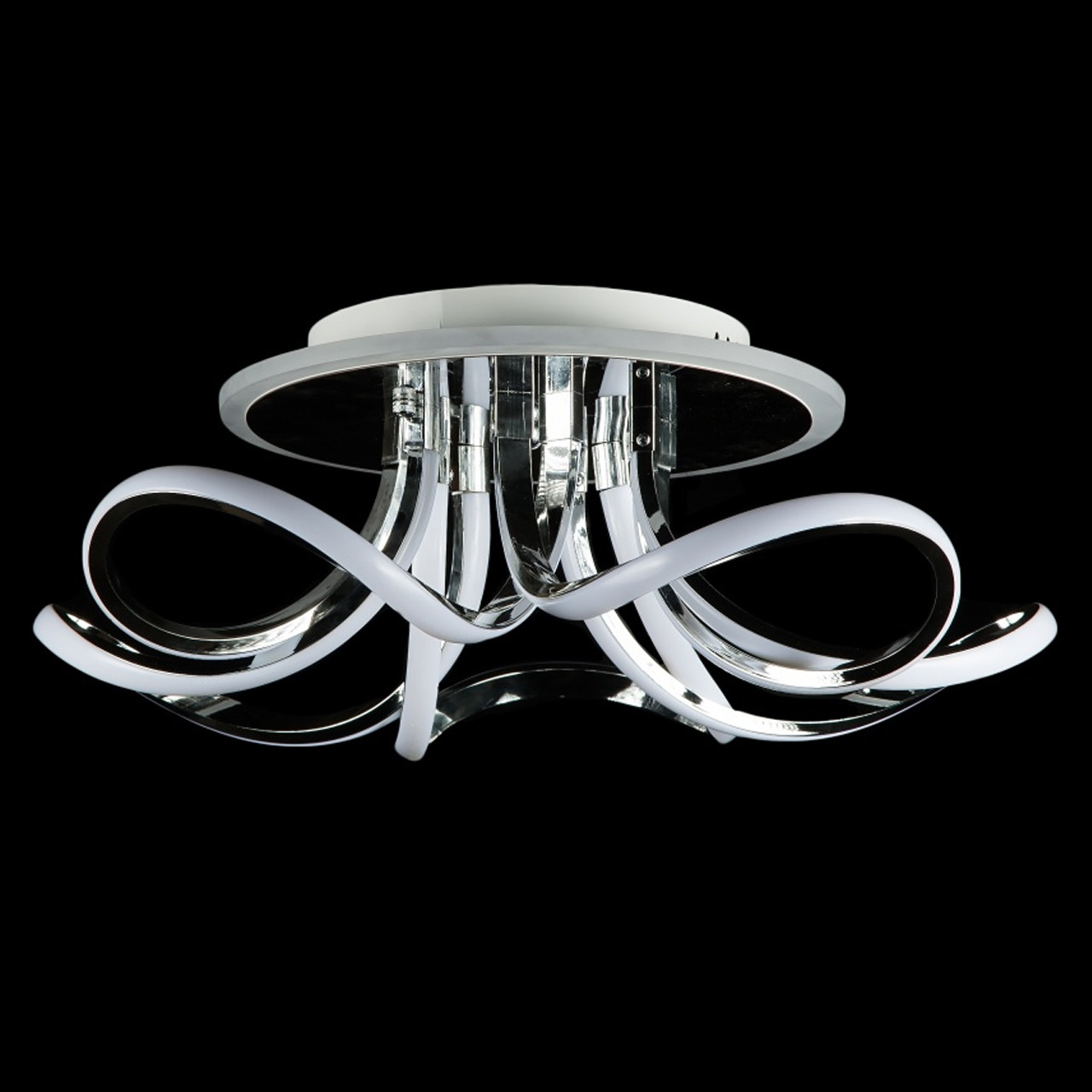 

Светодиодная люстра 120 Вт с диммером и подсветкой основания хром VL-89697/5 LED